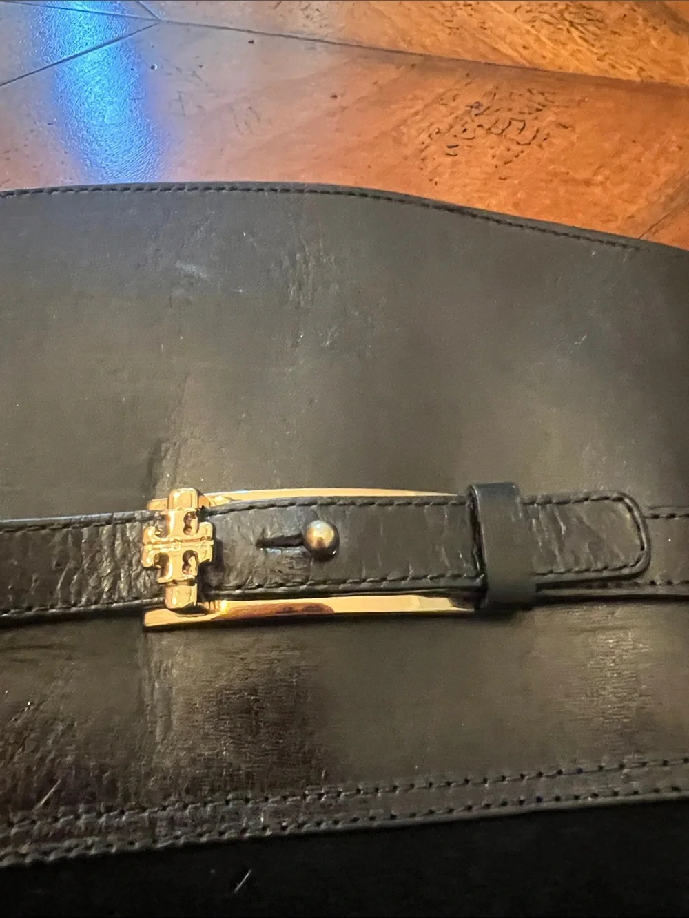 Tory Burch Suede Boots Gold Hardware Accent 17.5 inches tall